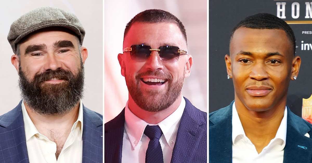 Jason Kelce se burló de los pantalones cortos de traje de Travis y Denta Smith